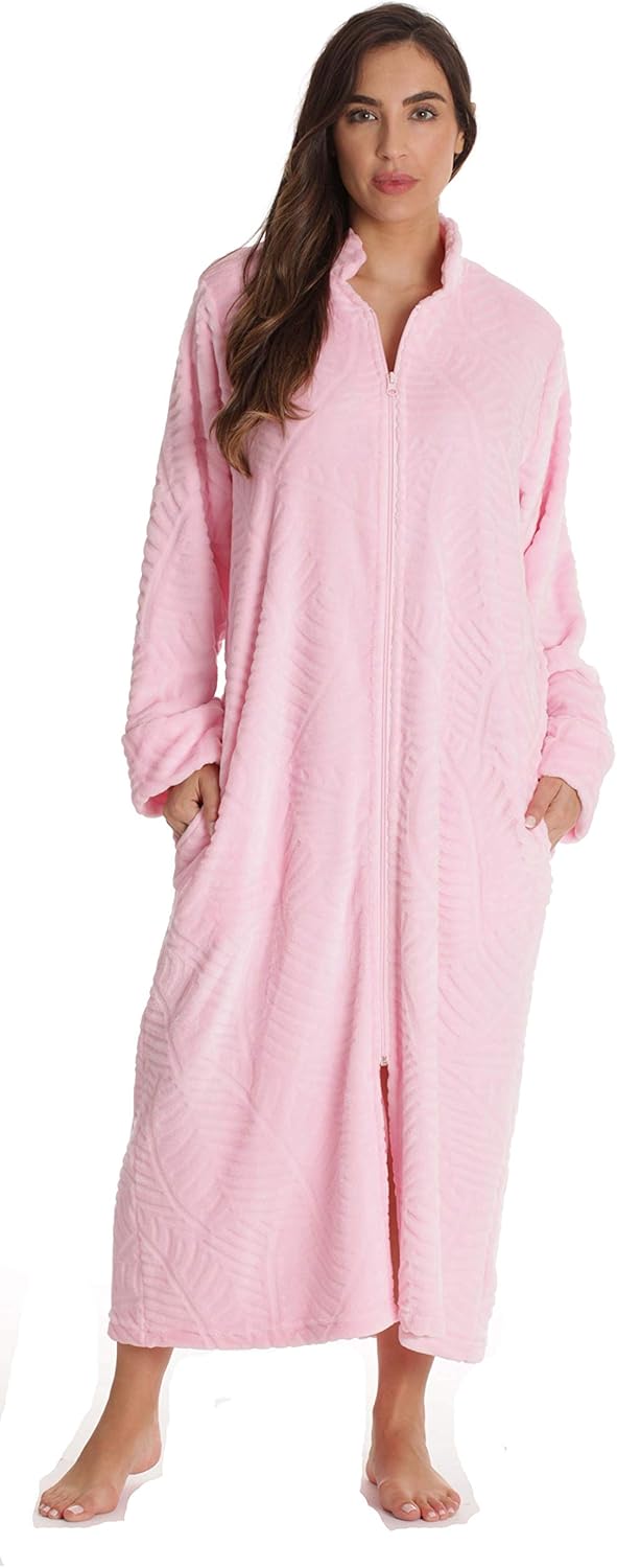 Just Love Plush Zipper Lounger Robe for Ultimate Comfort