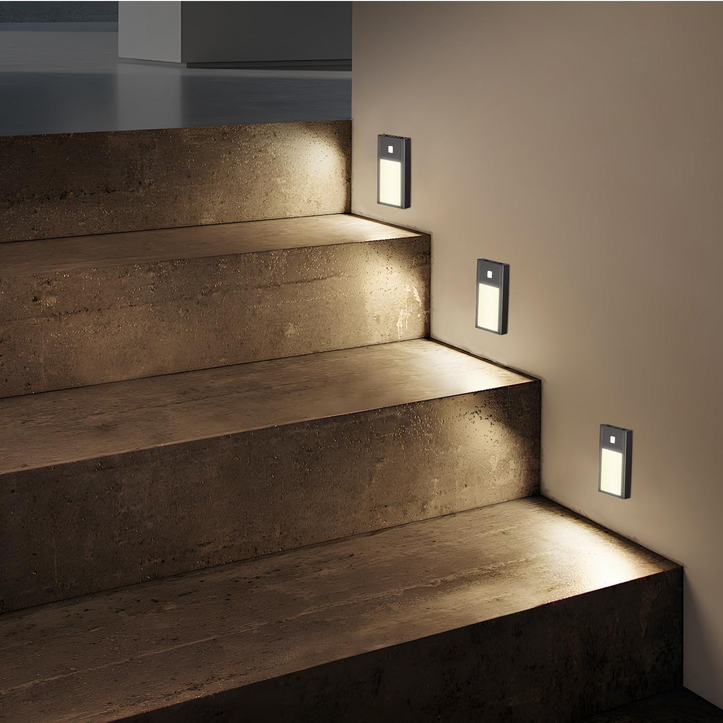 VST Motion Sensor Step Night Light - Rechargeable LED 6Pack