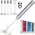 Rechargeable Milk Frother Handheld with 2000mAh Battery - Powerful