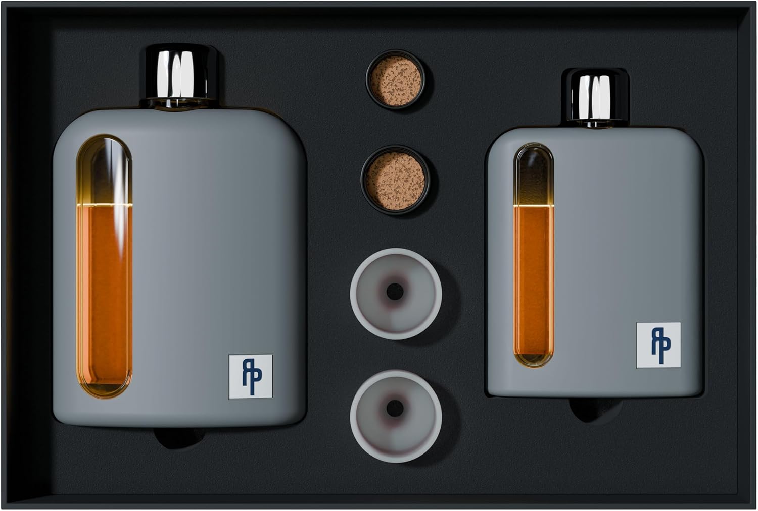 Ragproper Modern Glass Hip Flask for Whiskey and Spirits Lovers