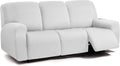 ULTICOR Squared Jacquard 8-Piece Recliner Sofa Cover - Durable Fit