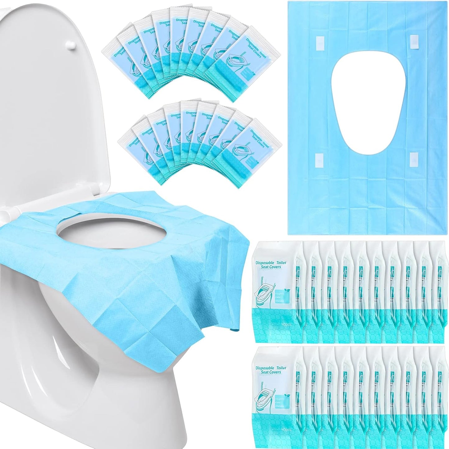 Yahenda 200 Pack Disposable Toilet Seat Covers for Travel