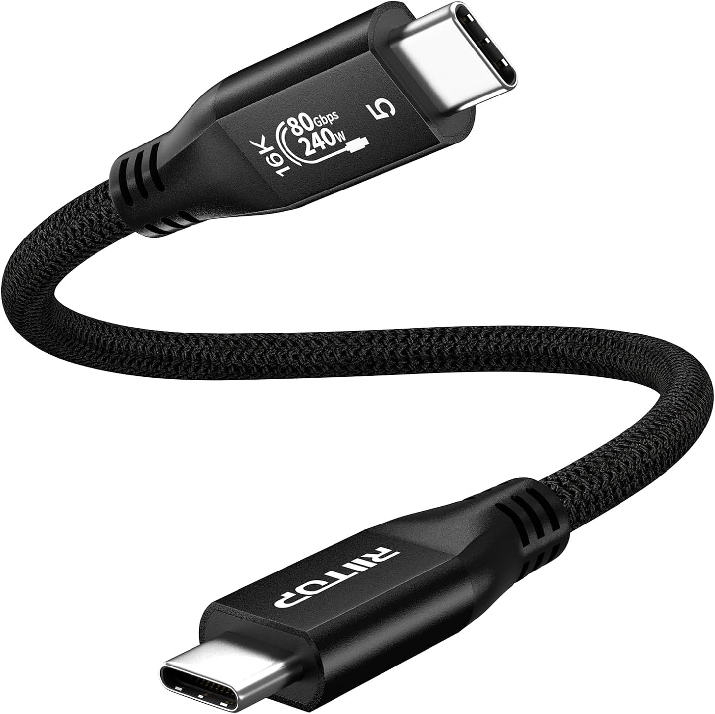 Lightning-Fast 8K Video & 240W Charging w/RIITOP Thunderbolt 5 Cable