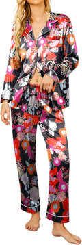 Silk Satin Pajamas Women's Long Sleeve 2 Piece Set - Soft Comfort Sets