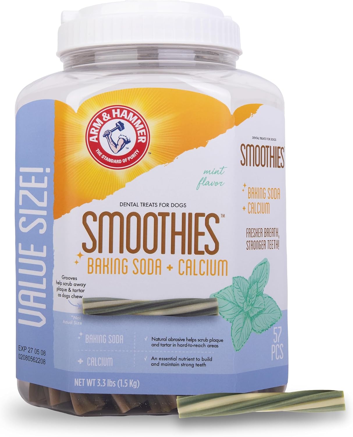 Arm & Hammer Smoothies Dental Treats for Dogs with Baking Soda