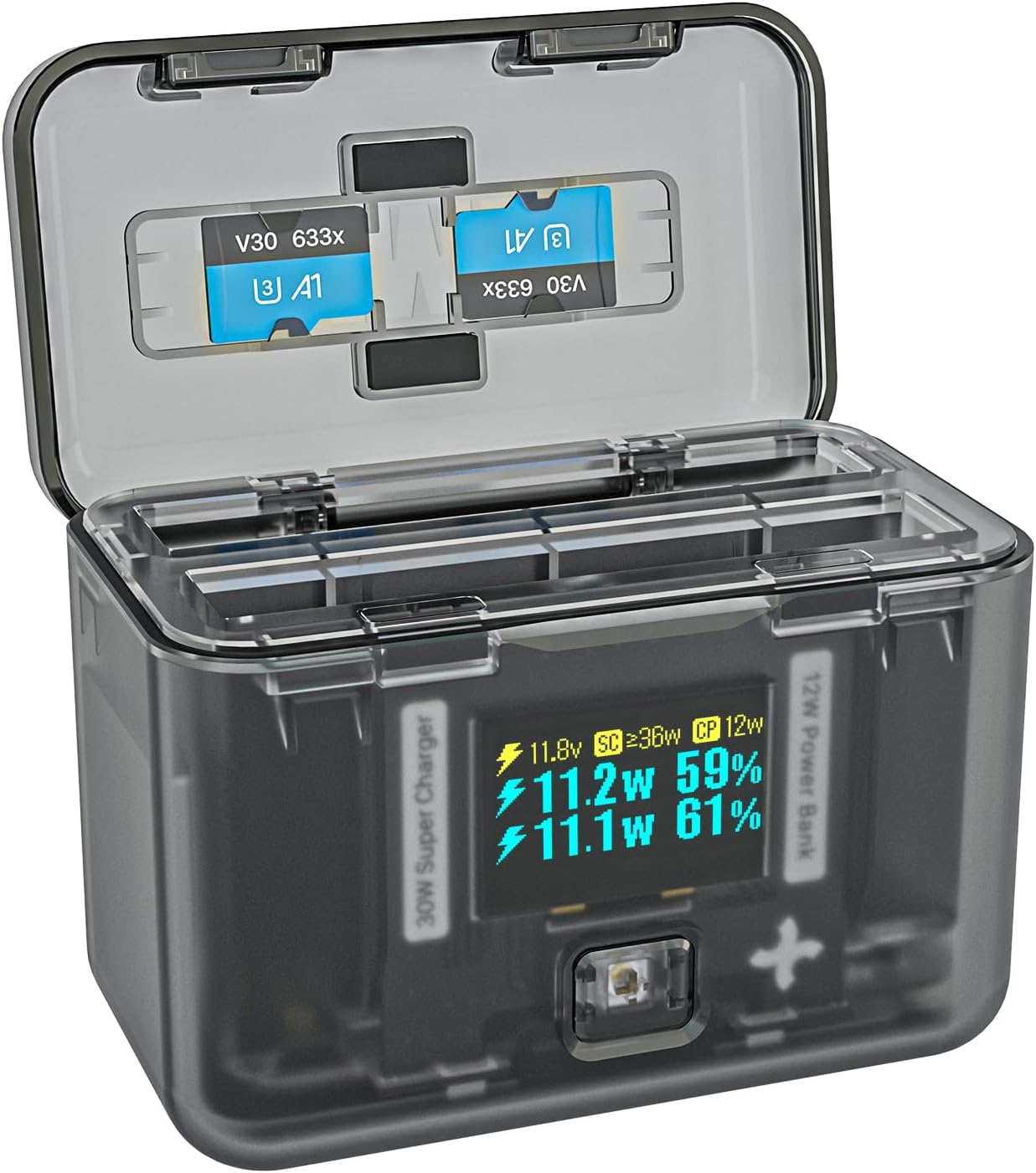 SYMIK Insta 360 X4 Battery Charger with Intelligent OLED Screen