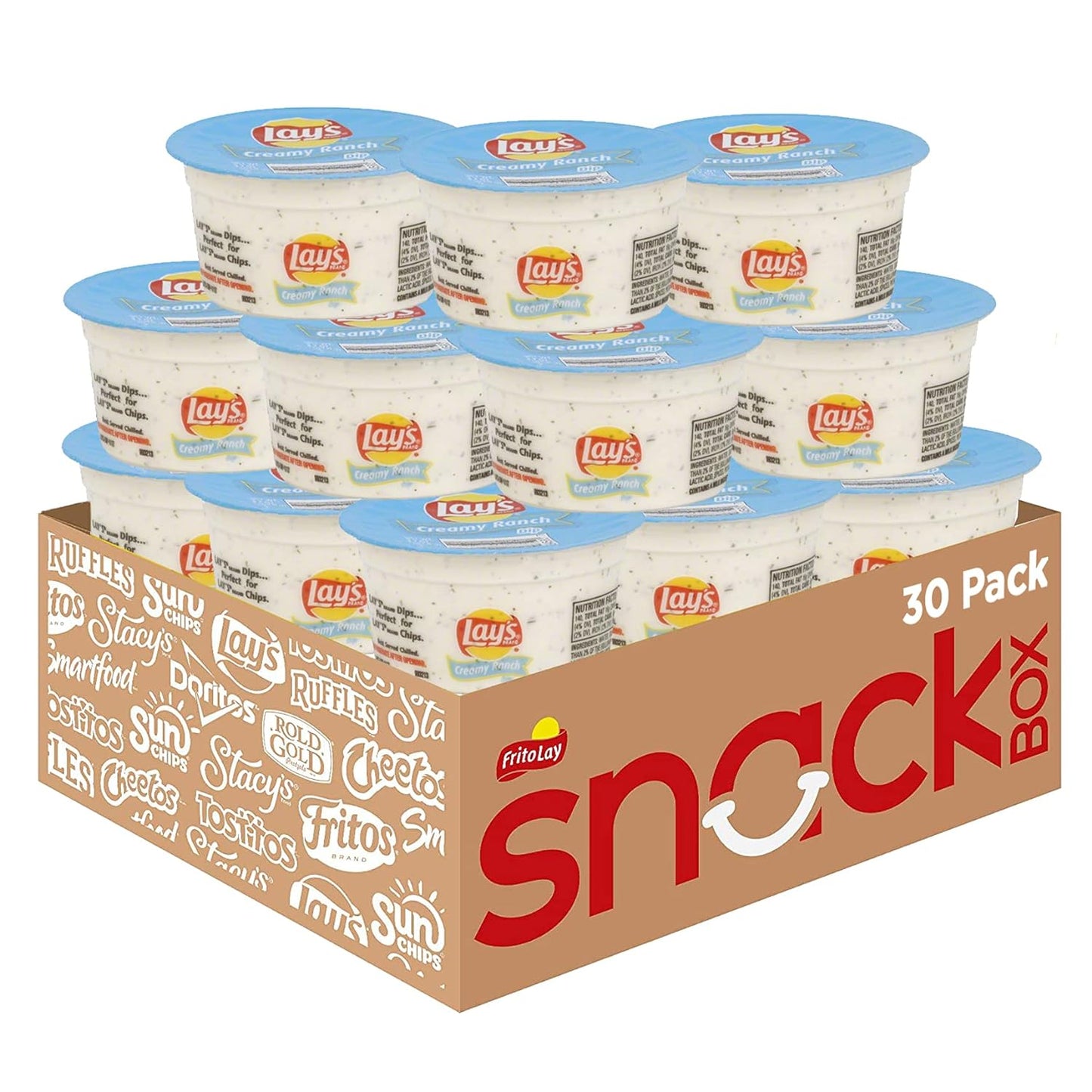 Lay's Dip Cups Creamy Ranch Flavor Perfect for On-the-Go Snacking