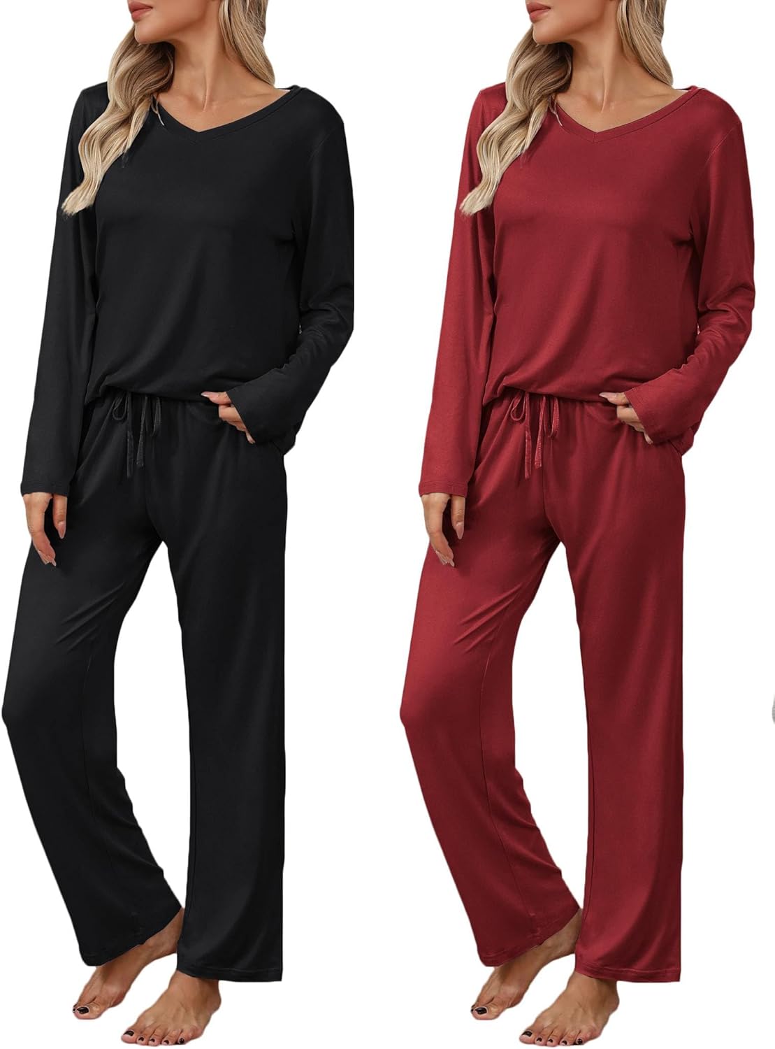 Ekouaer Womens 2 Pack Pajama Set for Ultimate Comfort