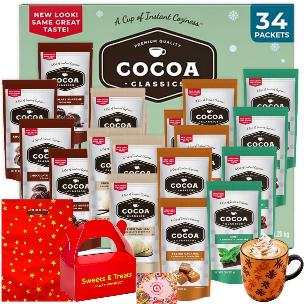 Premium Hot Chocolate Cocoa Variety Gift Set with Flavors