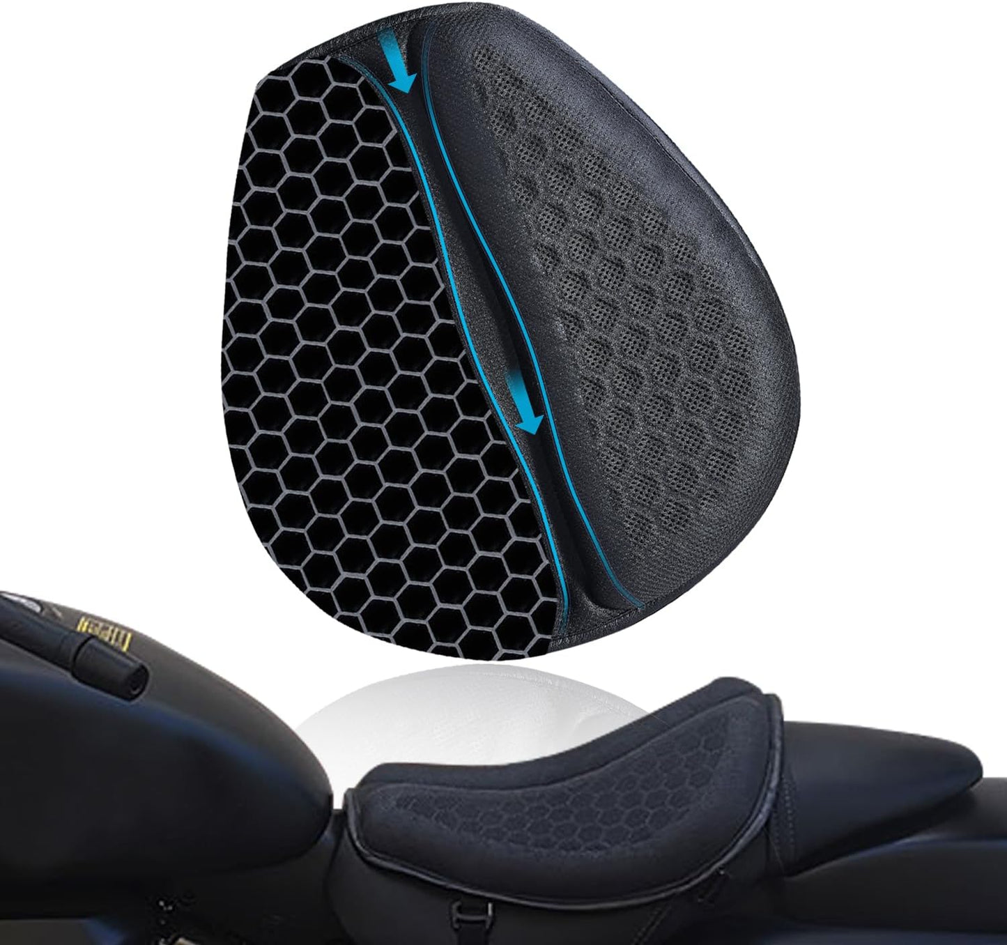 Motorcycle Seat Cushion with Honeycomb Gel for Ultimate Comfort