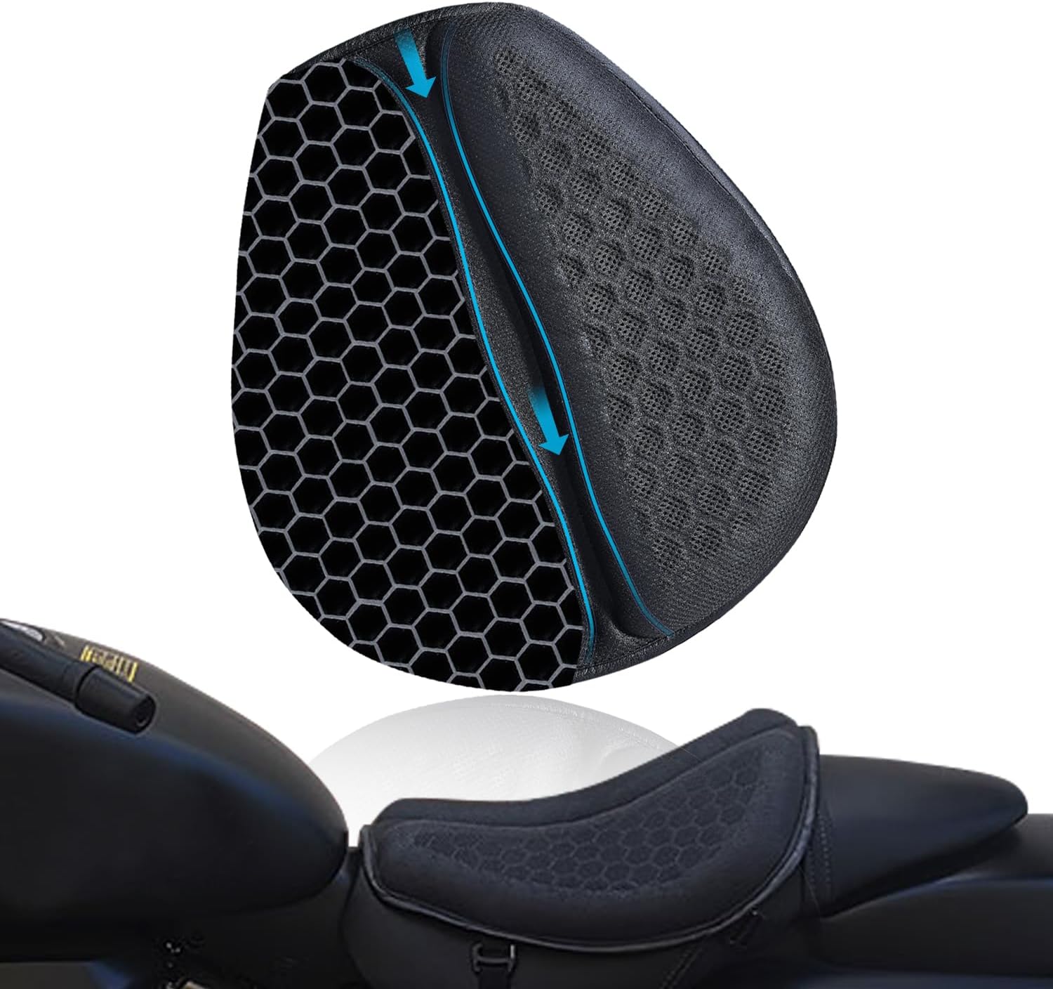 Motorcycle Seat Cushion with Honeycomb Gel for Ultimate Comfort