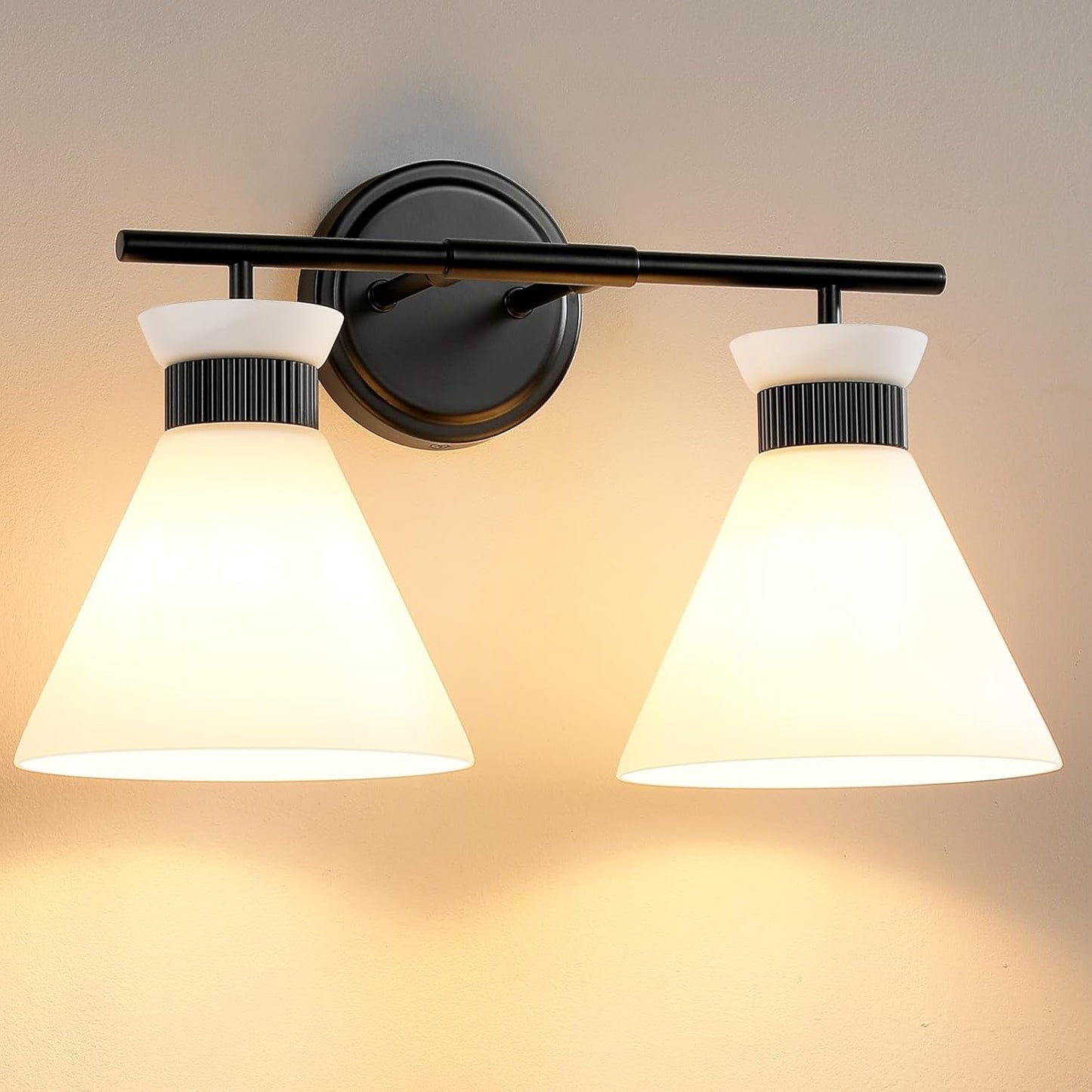 WOSHITU Black Bathroom Vanity Light Fixtures for Modern Spaces