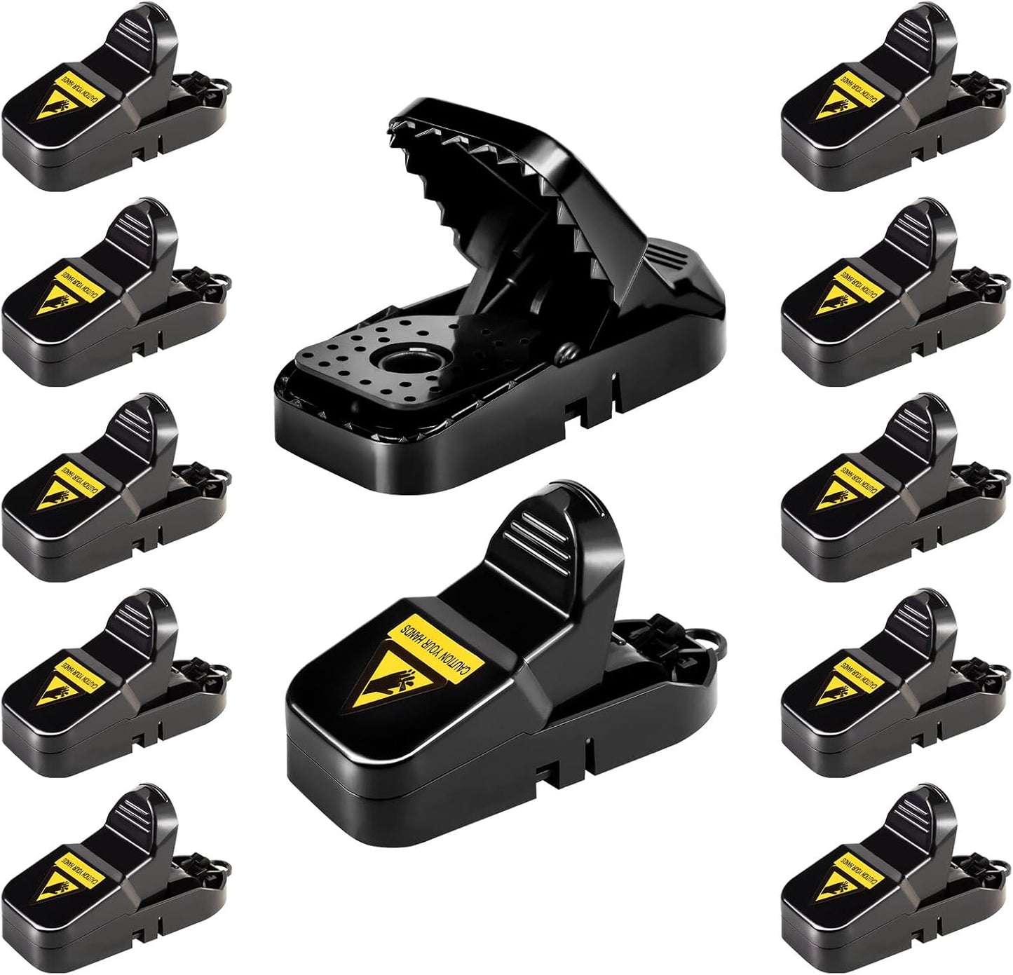 12-Pack Reusable Quick-Set Mousetraps for Home