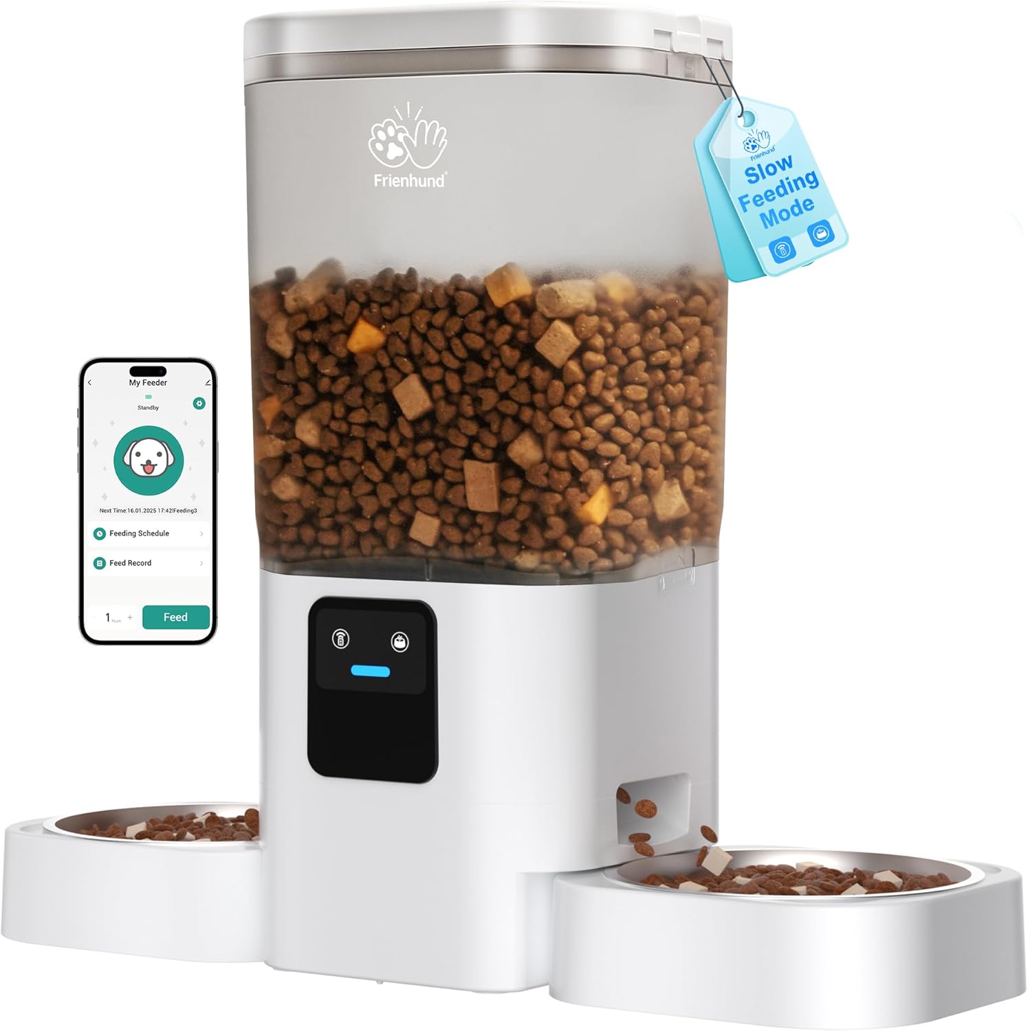 Automatic Cat Feeders with Slow Feed and WiFi Control for Pets