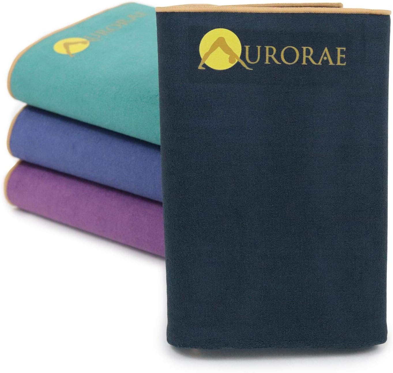 Aurorae Synergy Foldable Travel Mat: 2-in-1 Patented Tech for Yogis On-The-Go