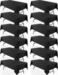 Pureegg Rectangle Table Cloth 60in x 102in - Reusable Black Tablecloth