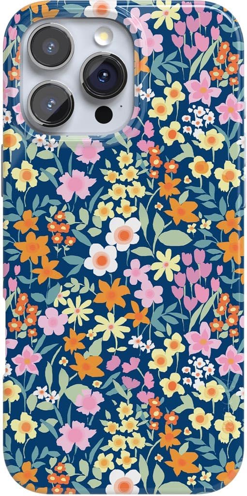 Casely iPhone 16 Pro Case Full Bloom Navy Floral Ultra Slim