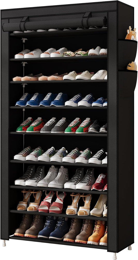 9-Tier Vertical Shoe Rack Organizer for Space Saving Storage