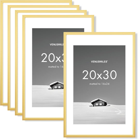 20x30 Photo Frame Set - Gold Frames for Wall Display and Decor