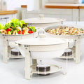 Chafing Dishes for Buffet 4 Pack - 5QT Stone-Inspired Chafer Set