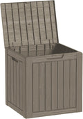 35 Gallon Waterproof Resin Deck Box - Lockable Outdoor Storage
