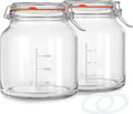 79oz Glass Jar with Lid for Food Storage and Pickling Needs