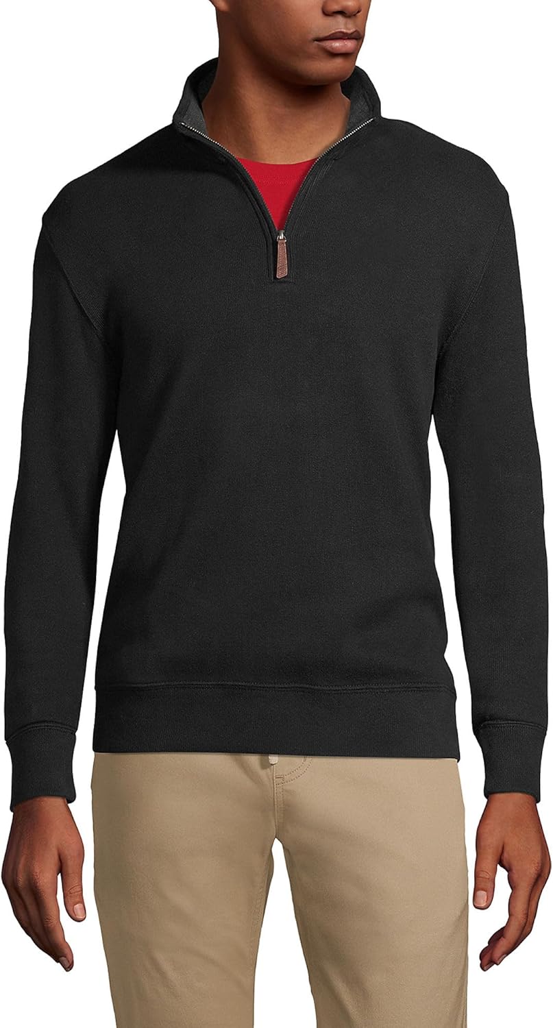 Lands' End Bedford Rib Quarter Zip Sweater for All Seasons