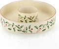 Lenox Holiday Chip & Dip Set - Festive 24K Gold Porcelain Serving