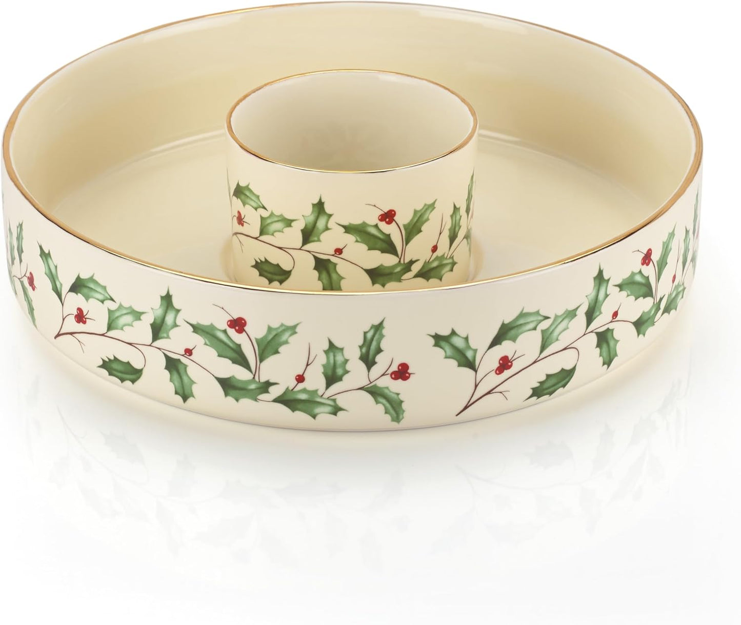 Lenox Holiday Chip & Dip Set for Perfect Christmas Hosting