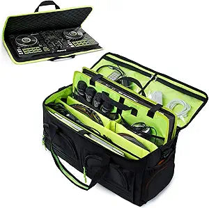MYBAGZING DJ Bag for Equipment with Padded Dividers and Cases