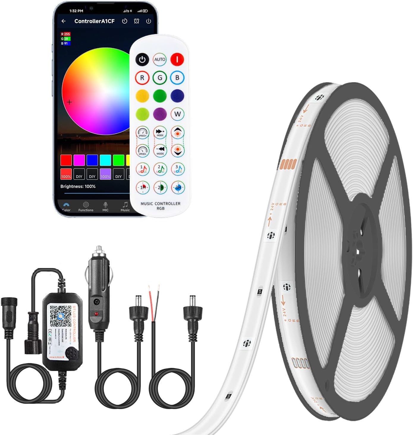 LED Boat Lights Strip 33FT for Pontoon and Kayak Lighting