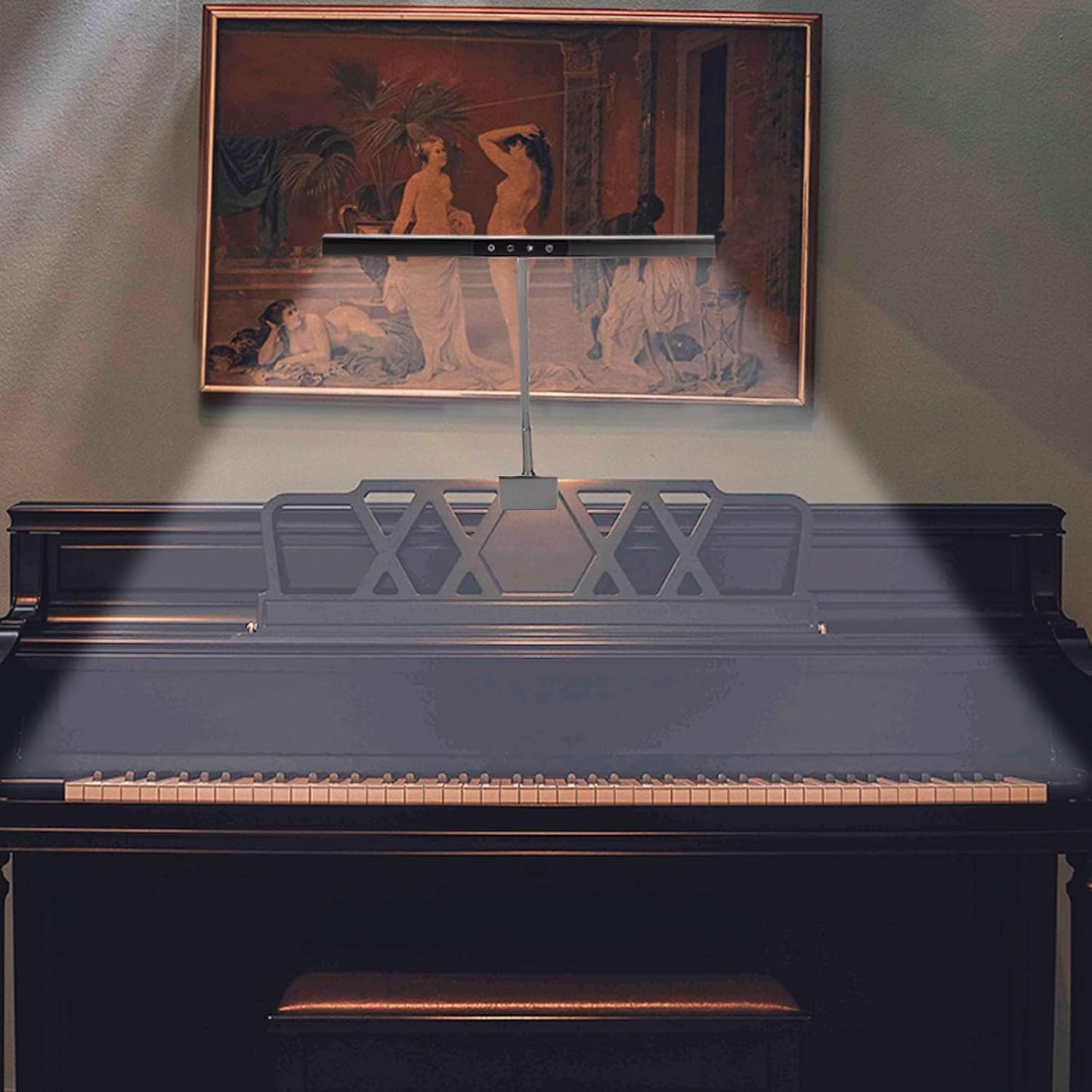 Piano Lamp with 3 Color Modes and Adjustable Height for Musicians