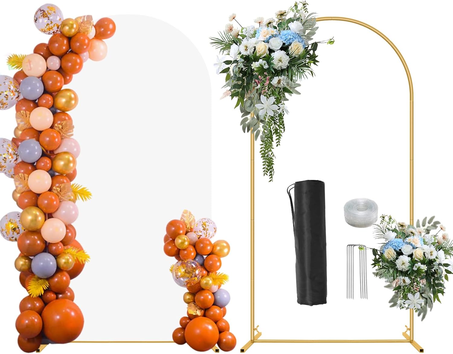 6.6FT Wedding Arch Backdrop Stand Set for Elegant Events