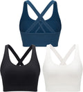 Sports Bra for Women High Support Criss-Cross Back - Removable Cups