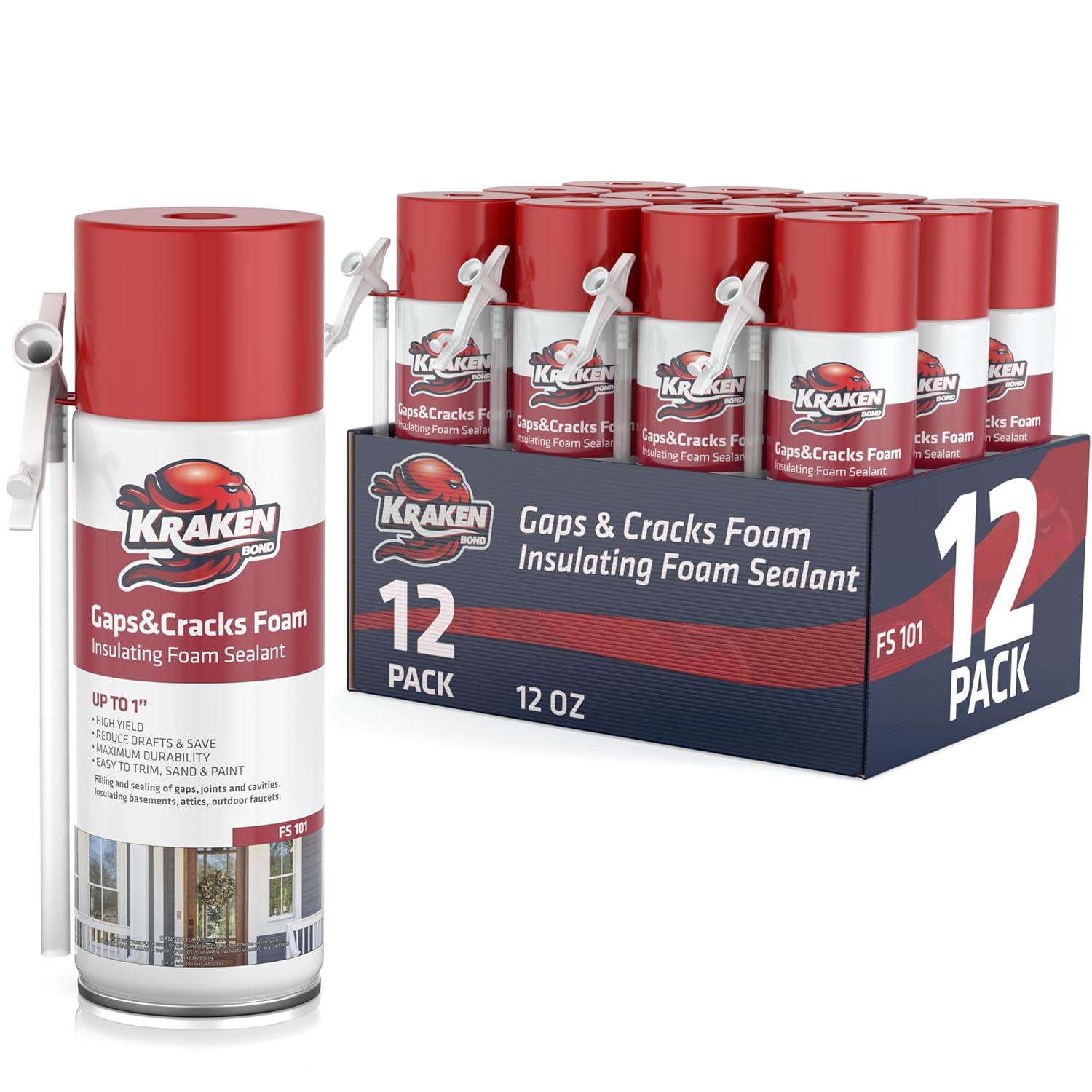 Kraken Bond Gaps & Cracks Expanding Foam Sealant for Windows