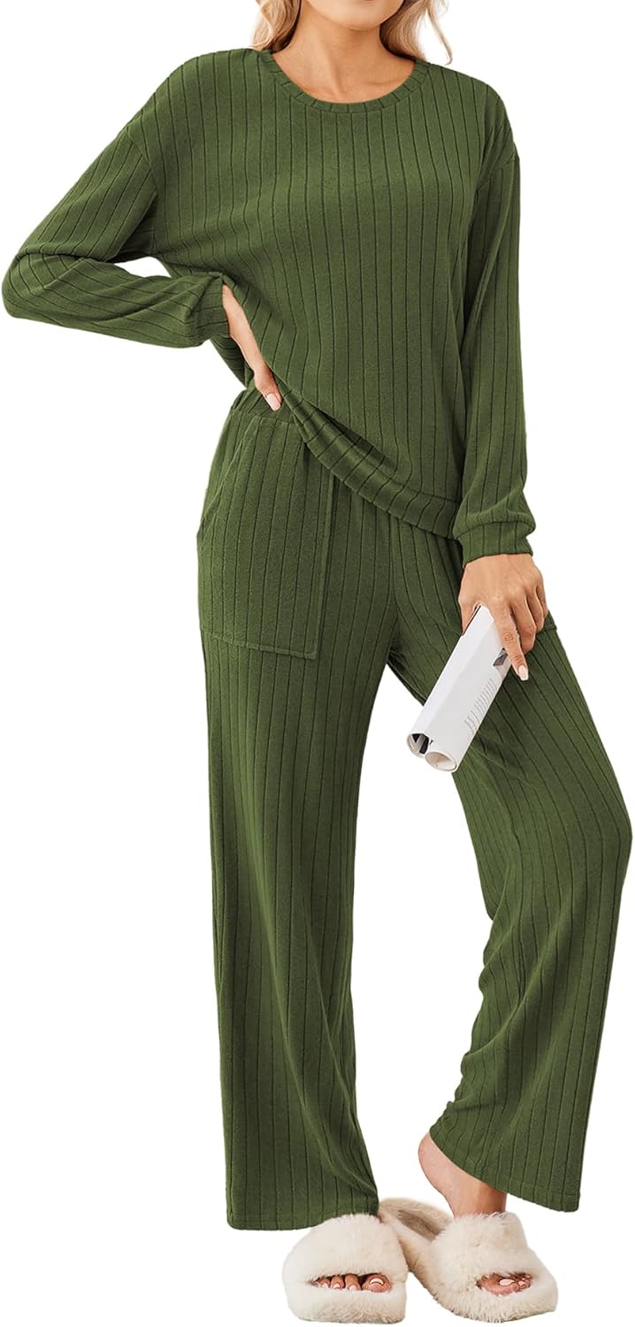 Ekouaer Womens Pajama Sets Soft Sleepwear for Cozy Fall Nights