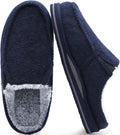 Mens Clog Slippers with Arch Support Faux Fur Lining - Slip-On Comfort