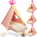 4 Pack Teepee Tent for Kids Slumber Party with Mattress - Sleepover
