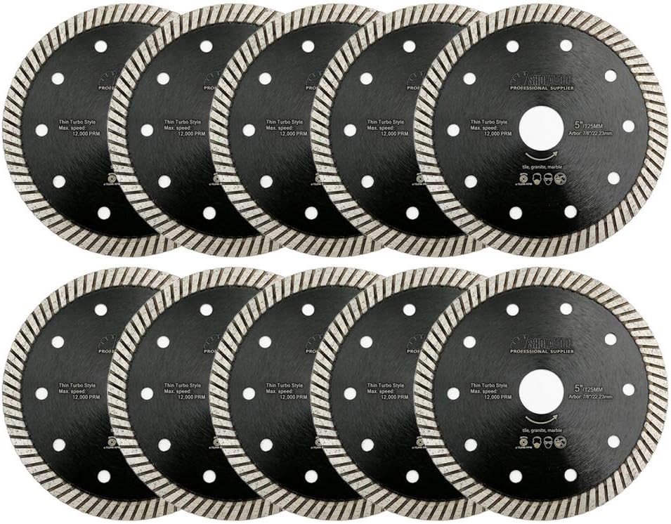 10PCS Diamond Turbo Blade 5 Inch - Fast Cutting Porcelain & Granite!