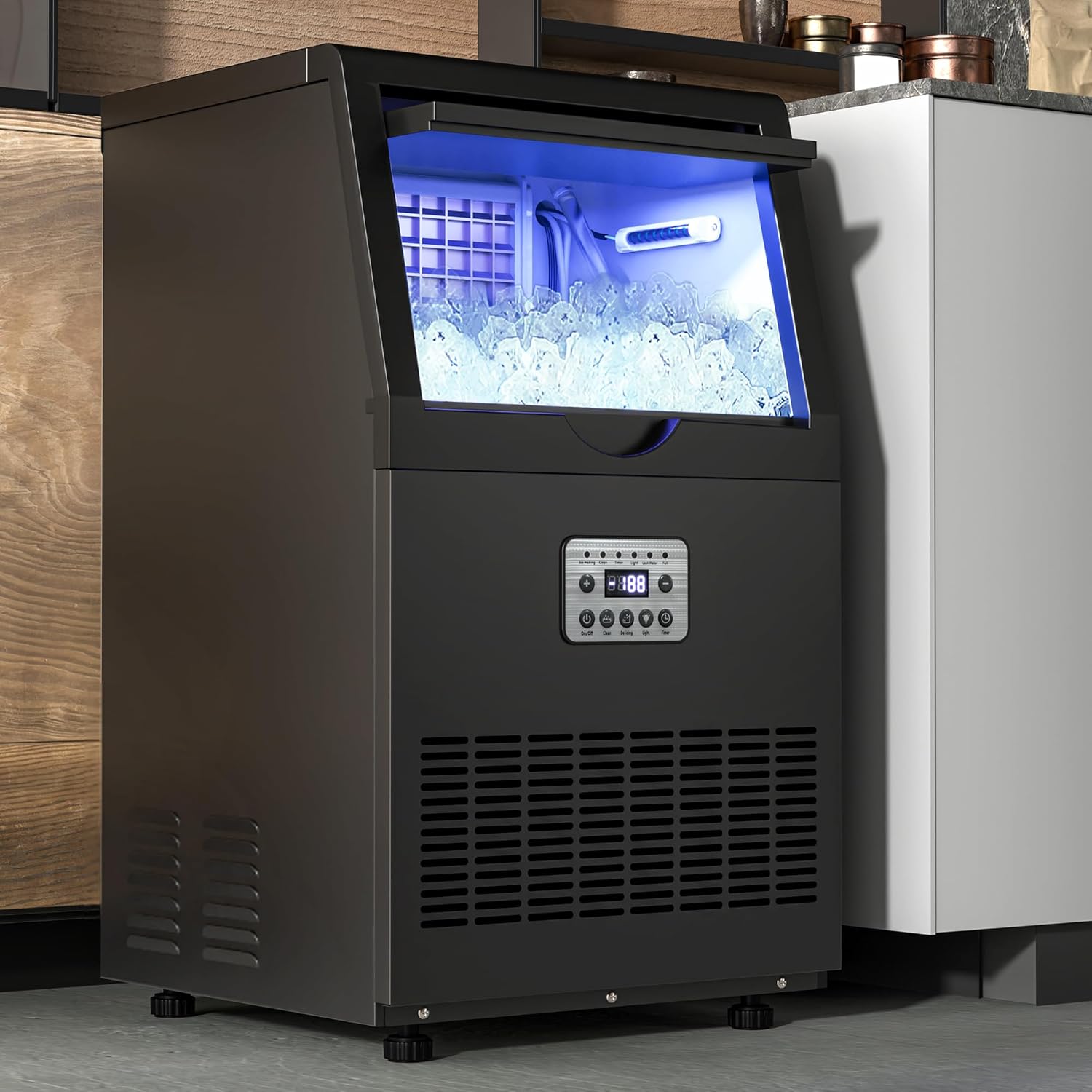 YITAHOME 130lbs Ice Maker Machine for Home Cafe Bar Restaurant