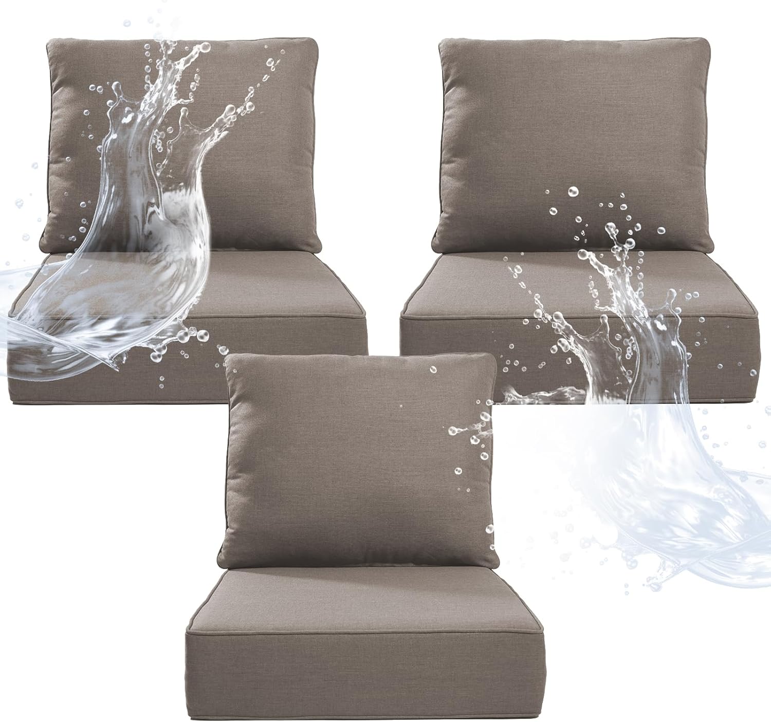 6in Thicker Outdoor Chair Cushion Set for Ultimate Comfort