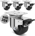 Nefish 3 in Heavy Duty Stainless Steel Low Gravity Casters - Durable
