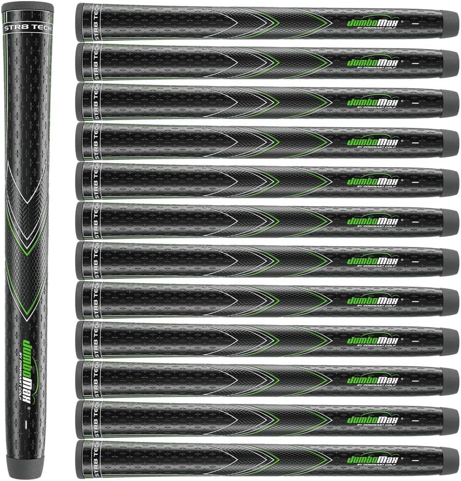 JumboMax STR8 Tech Non-Tapered Golf Grips for Ultimate Control