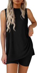 PRETTYGARDEN 2 Piece Summer Lounge Shorts Set - Lightweight Resort