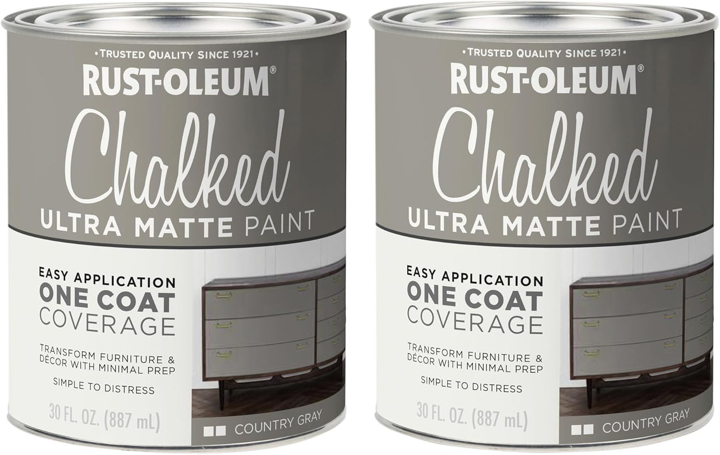 Rust-Oleum Country Gray Chalked Ultra Matte Paint for Easy DIY