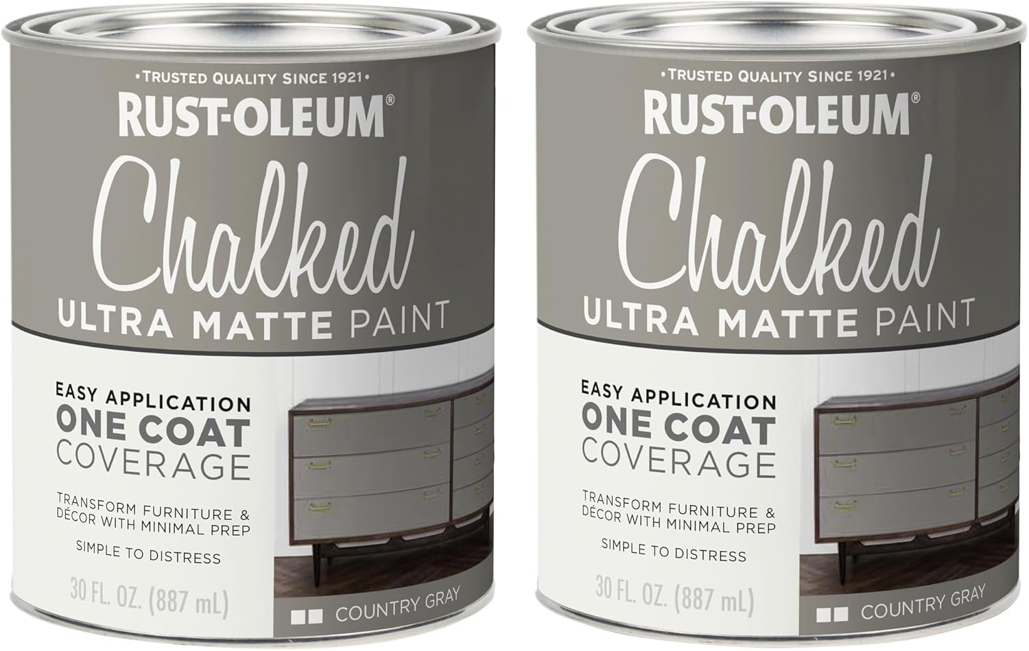 Rust-Oleum Country Gray Chalked Ultra Matte Paint for Easy DIY