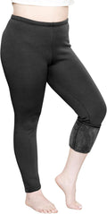 Women's Knee-Length and Ankle Leggings - Soft Cotton Stretch