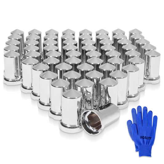 60Pcs 33mm Lug Nut Covers for Trucks - Durable Chrome Finish