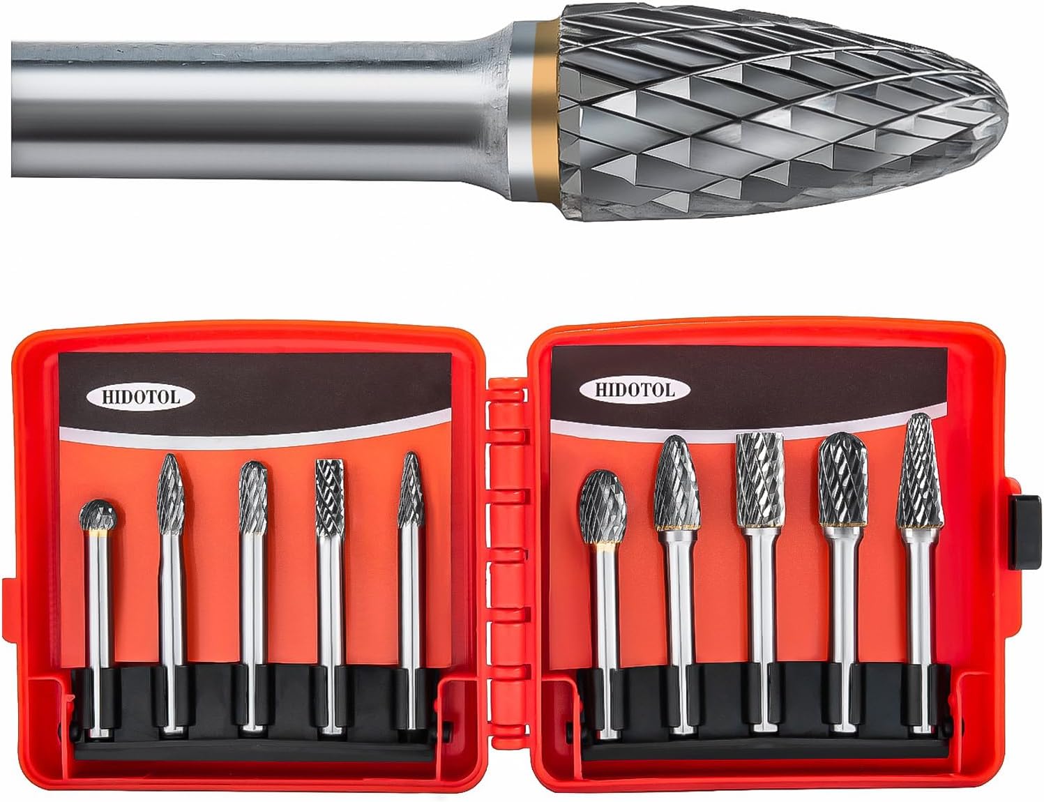 1/4 Shank Carbide Burr Set for Metal and Wood Carving Needs