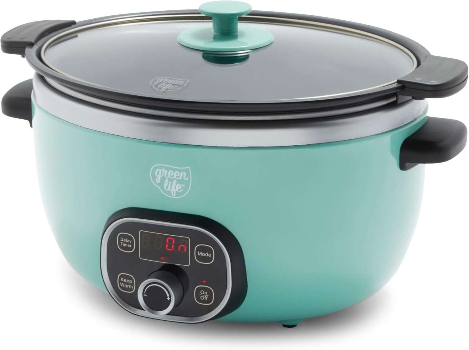 GreenLife 8QT Slow Cooker with Non-Toxic Ceramic Nonstick Bowl